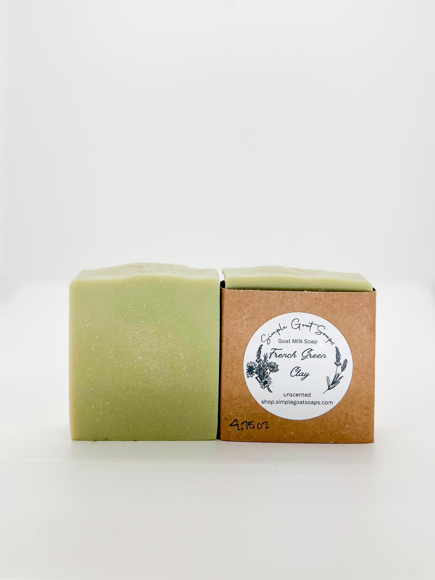 French Green Clay - unscented - goat milk soap